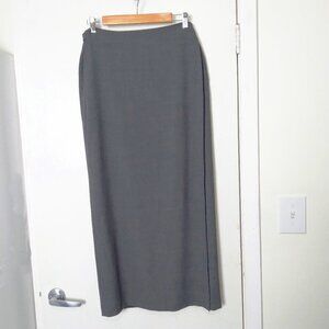 Doncaster Grey LongMaxi WrapAround Skirt Wool Blend Italian Quality Garment Sz10
